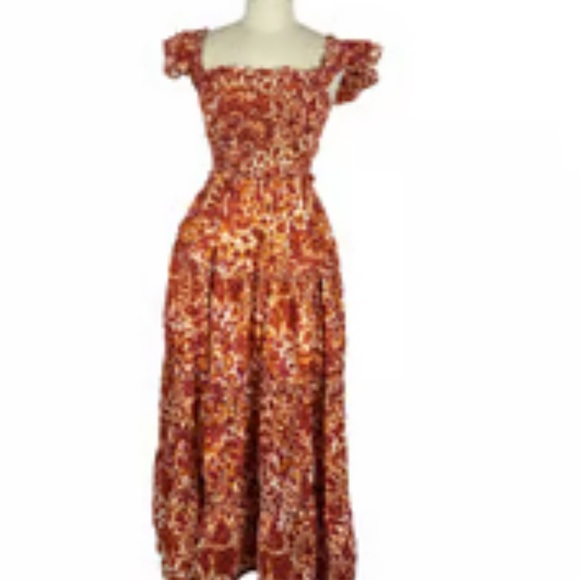 House of Harlow 1960 Smocked Maxi Dresses size Small - Picture 3 of 7